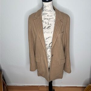 Rag & Bone Beige Cotton Striped Blazer size 10